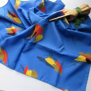 Symphony Ladies Scarf Electric Blue Splashes of Color